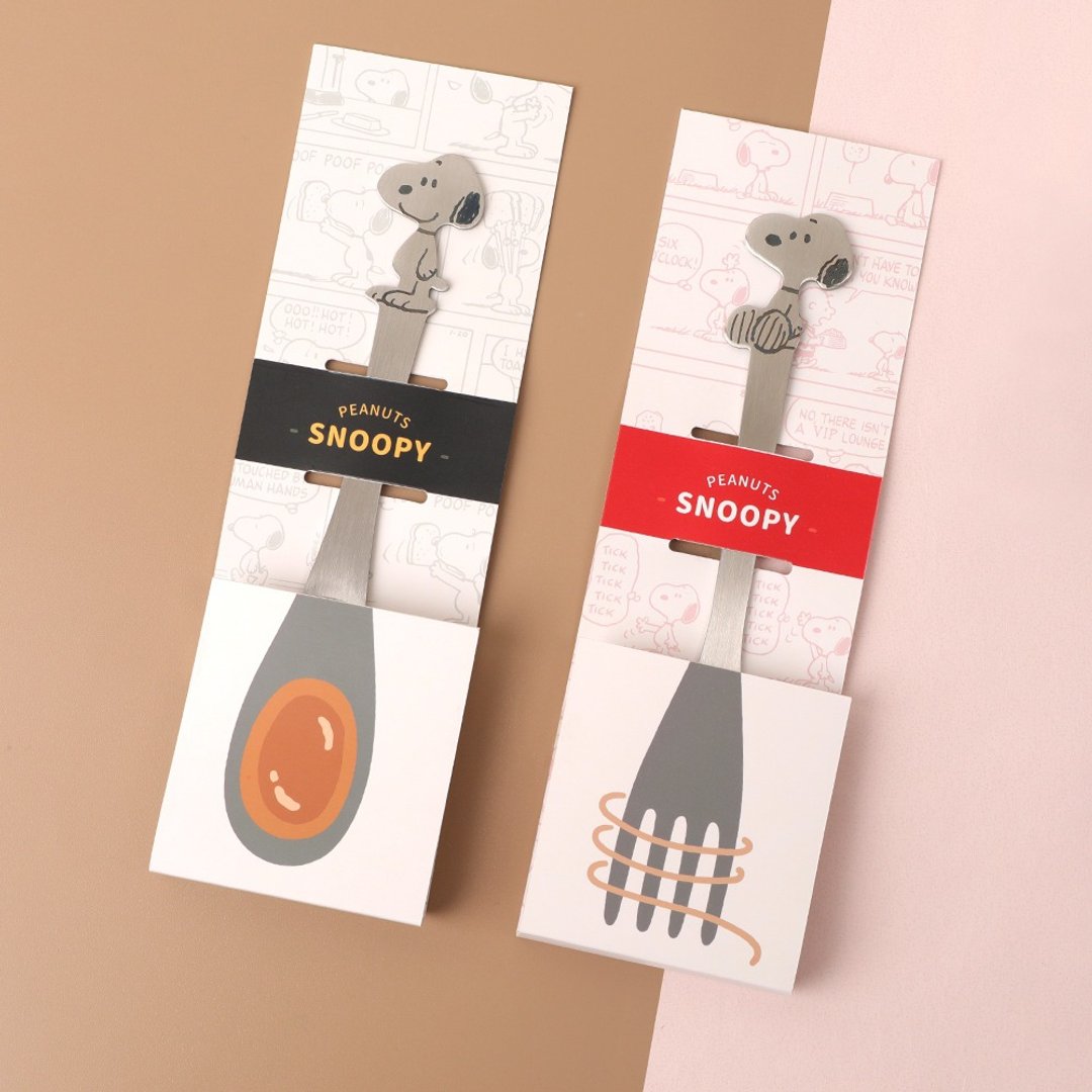 Peanuts史努比不锈钢叉匙-Snoopy304不锈钢汤匙叉子 立体造型餐具 - 餐刀/叉/匙组合 - 不锈钢 多色