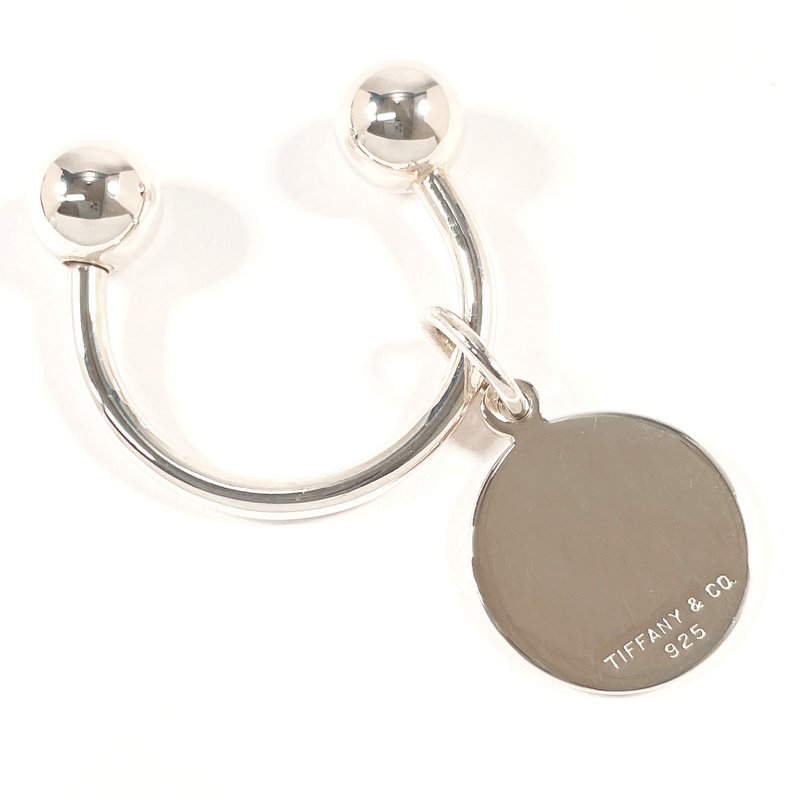 【日本直送 二手美品】蒂芙尼 TIFFANY&Co. 圆形 标签 钥匙圈 钥匙扣 银 925 抛光处理 - 钥匙链/钥匙包 - 纯银 银色