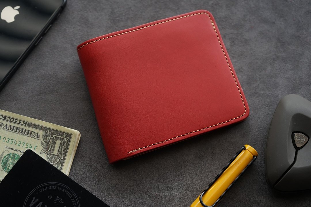 Short Wallet(WAS009)(Red) - 皮夹/钱包 - 真皮 红色