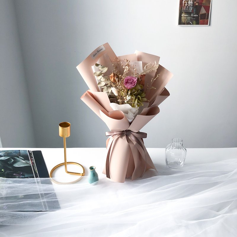 古典 小花束 永生 干燥 花束 毕业花束 毕业礼物 母亲节花束 礼物 - 干燥花/捧花 - 植物．花 