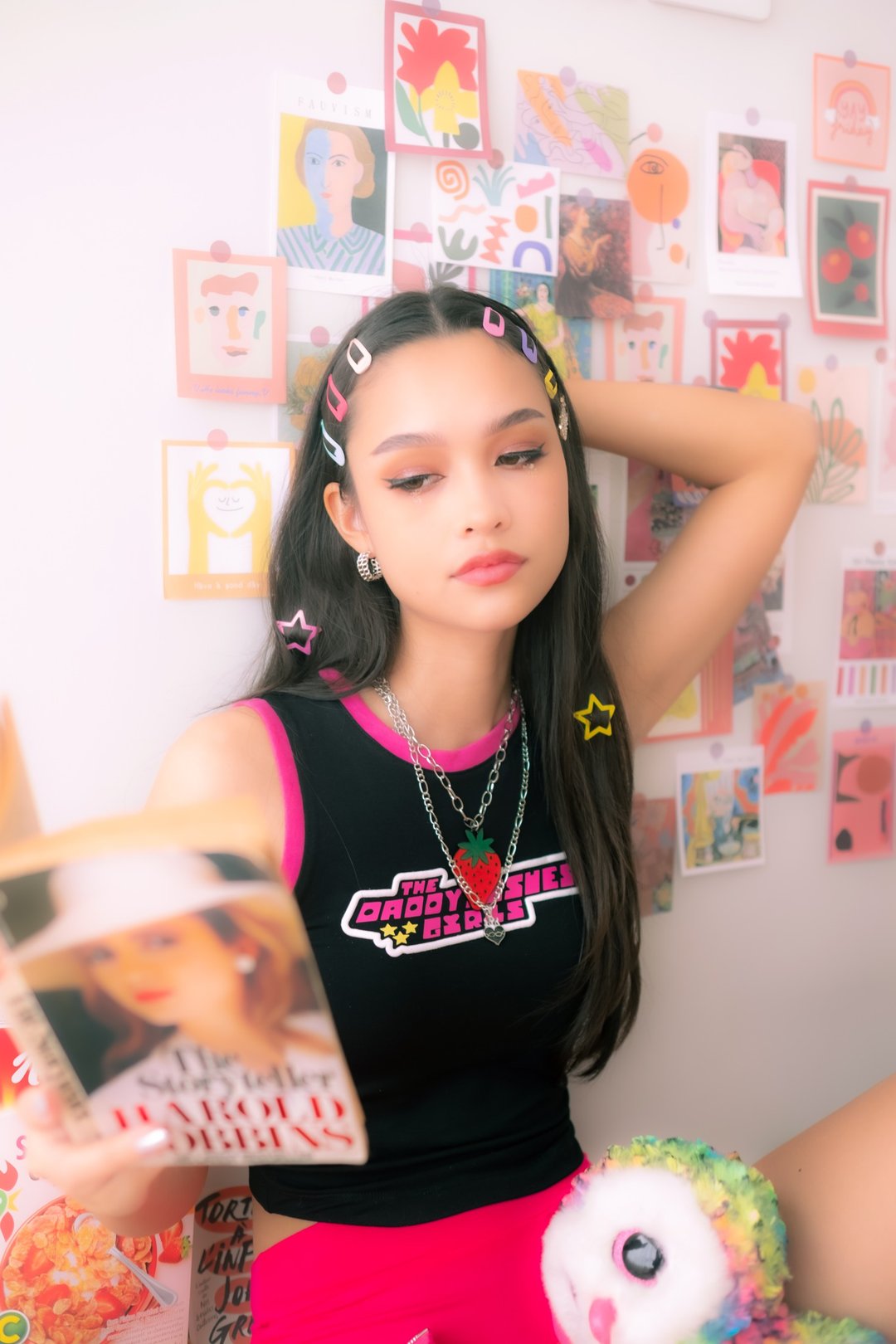Daddy-issues girls Tank top - 女装上衣 - 其他材质 黑色
