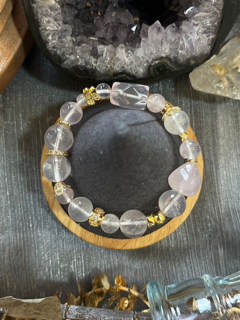 定制化水晶矿石手链  柔光之心  爱与温柔水晶手链 - 手链/手环 - 水晶 