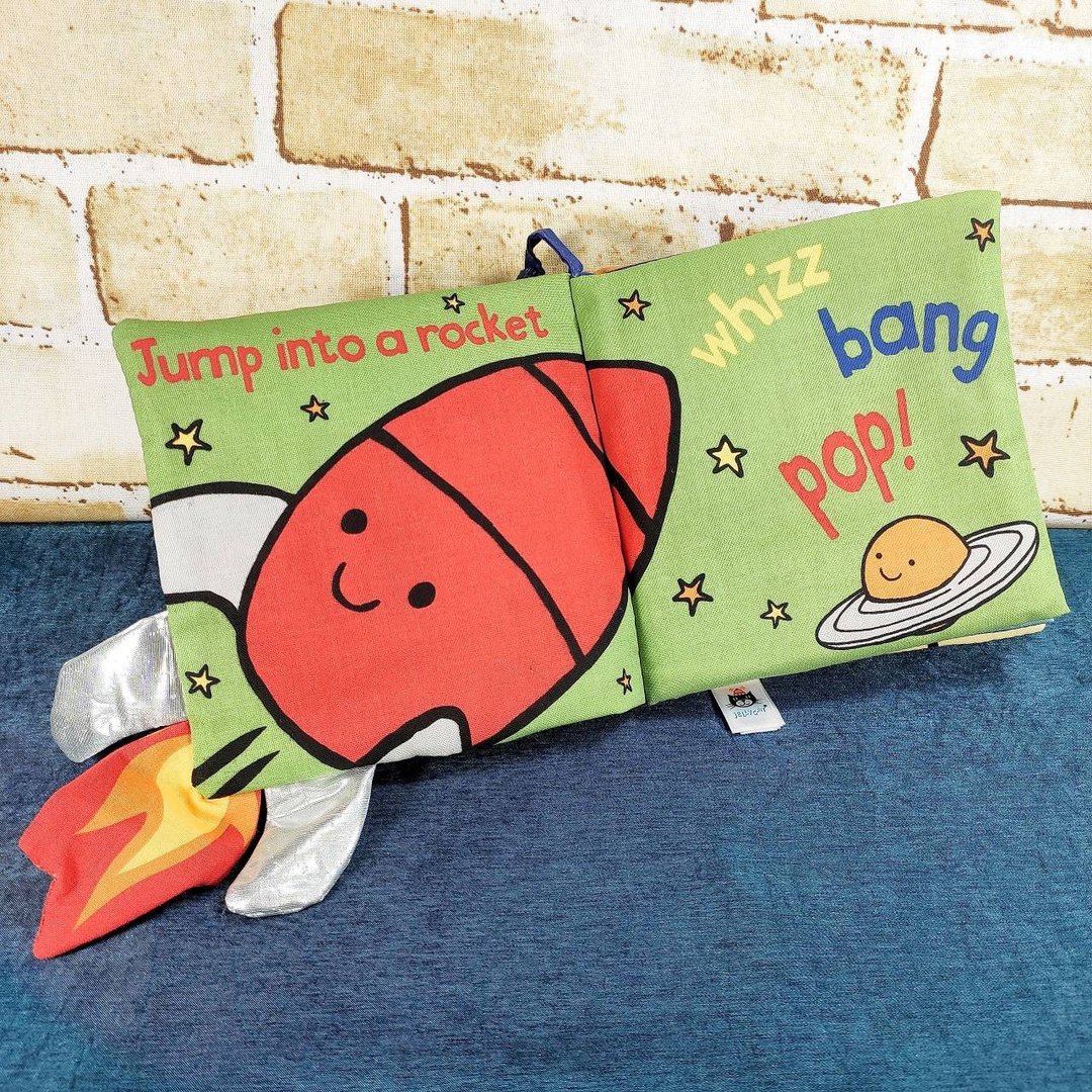 Jellycat Zoom To The Moon Book 登陆月球布书 - 玩具/玩偶 - 聚酯纤维 多色