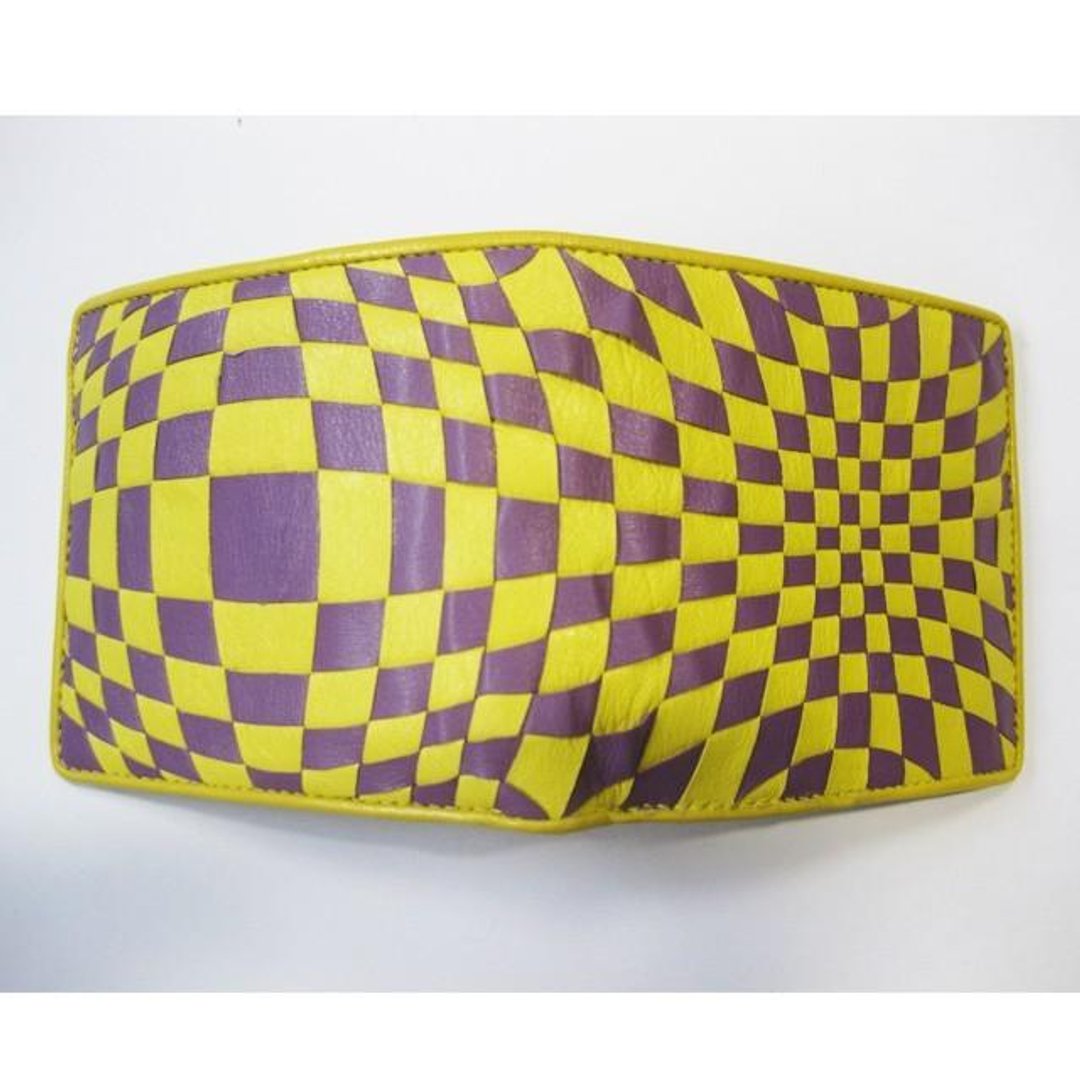 Intre Middle Wallet <Yellow x Purple> - 皮夹/钱包 - 真皮 