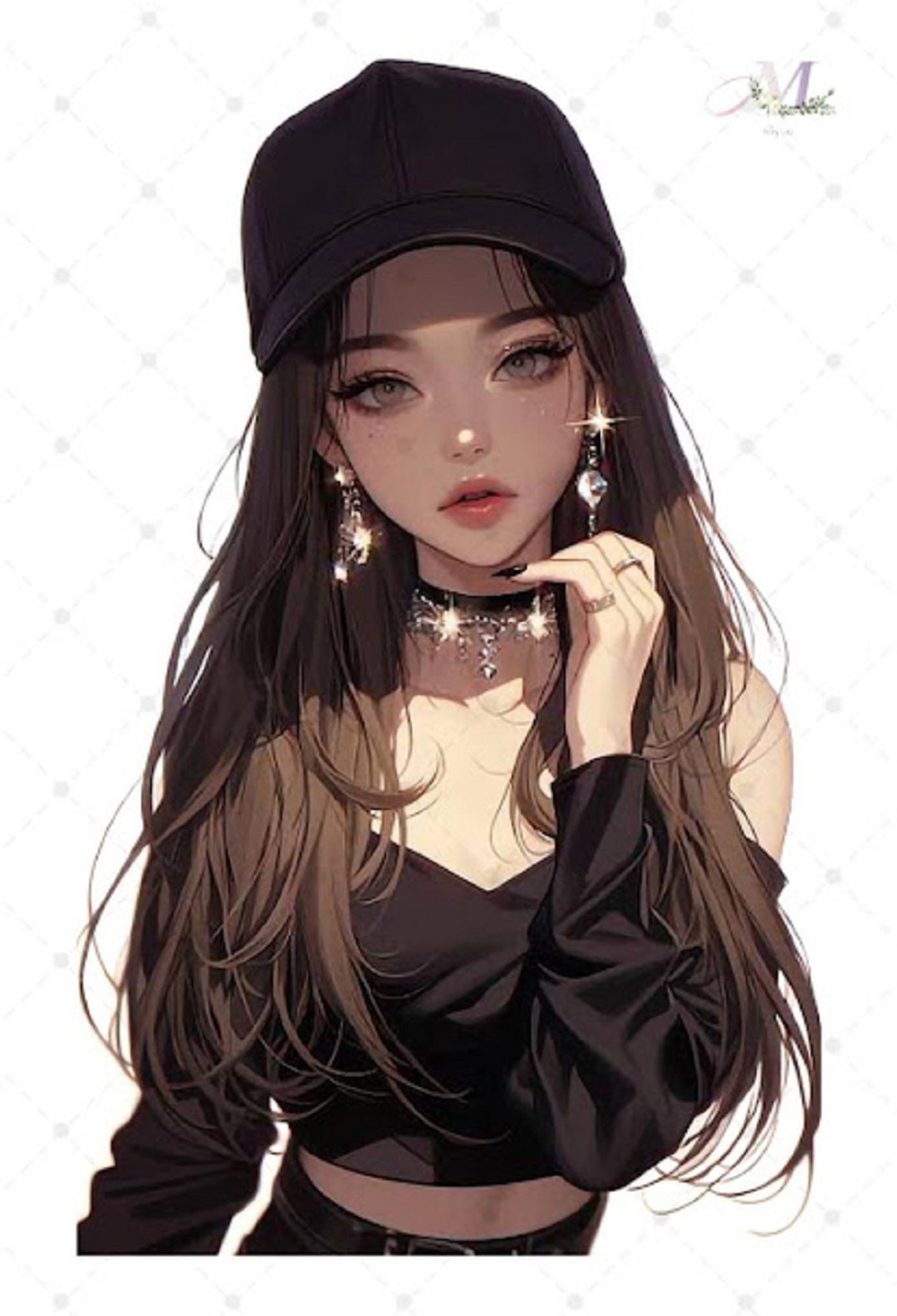 贴纸 original sticker 人物贴纸 原创贴纸 女孩贴纸 装饰贴纸 - 贴纸 - 纸 蓝色