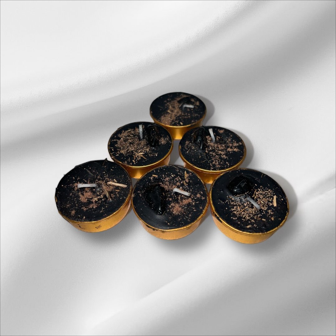 龙血黑曜石茶蜡 - 蜡烛/烛台 - 蜡 黑色