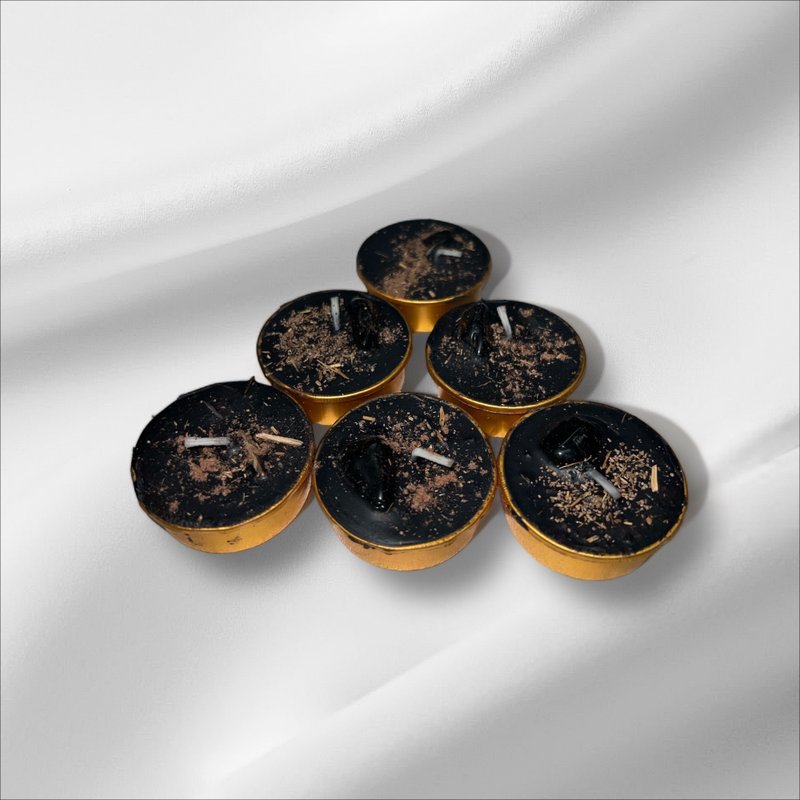 龙血黑曜石茶蜡 - 蜡烛/烛台 - 蜡 黑色