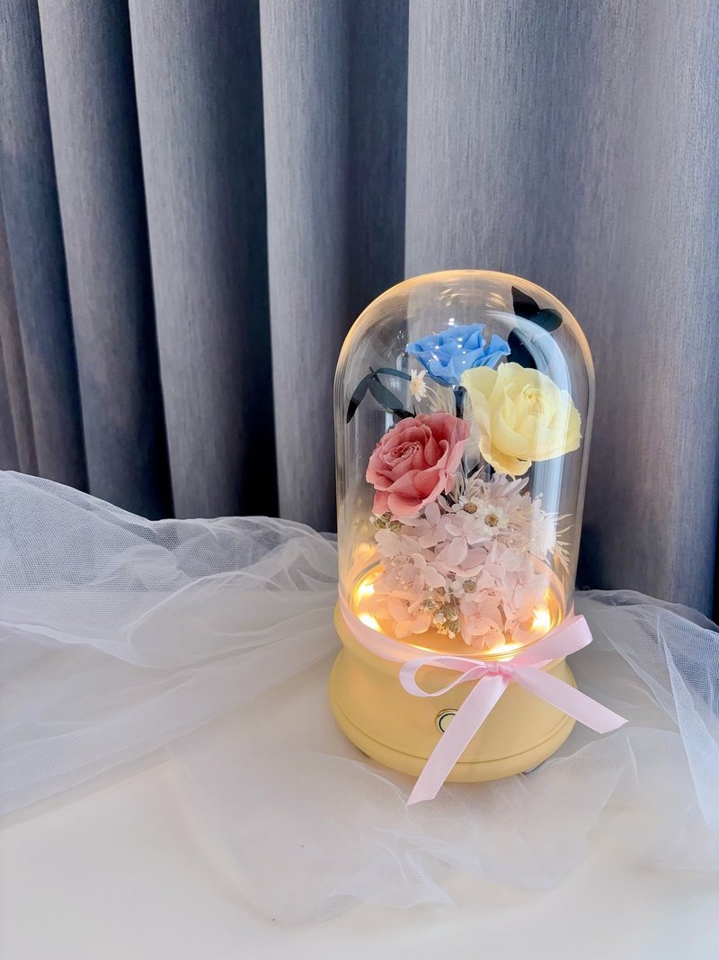 日本永生花夜灯 x 蓝牙音响 附礼盒、usb充电线 - 灯具/灯饰 - 植物．花 多色
