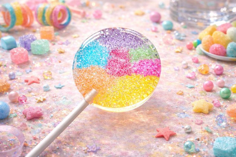 花漾棒棒糖 - 糖色拼图 - 零食/点心 - 新鲜食材 多色