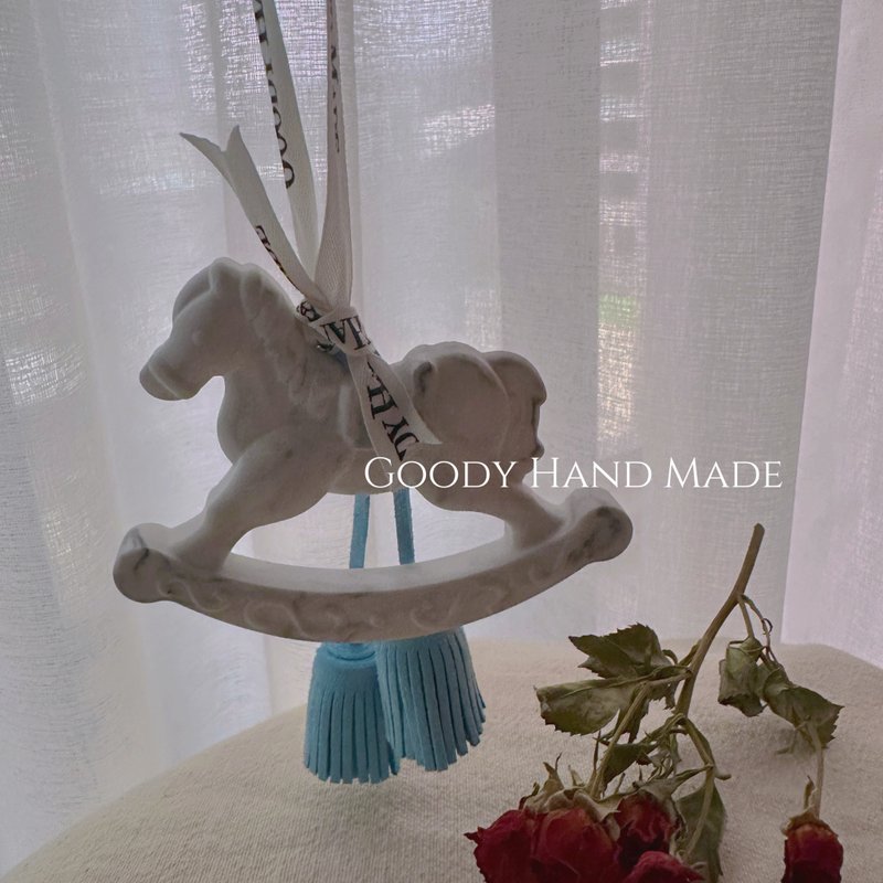 流苏木马扩香石挂饰 - 香薰/精油/线香 - 其他材质 