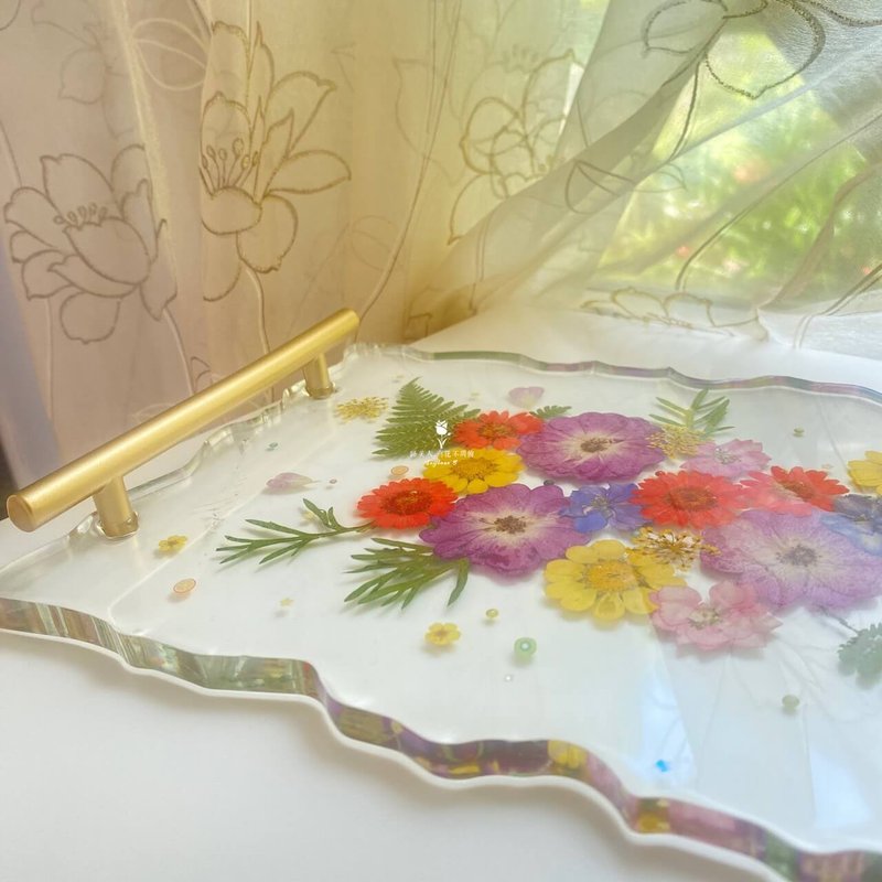 【在线】隐藏版精致仙女托盘－花艺DIY/材料包、影片教程 - 植栽 - 铝合金 透明