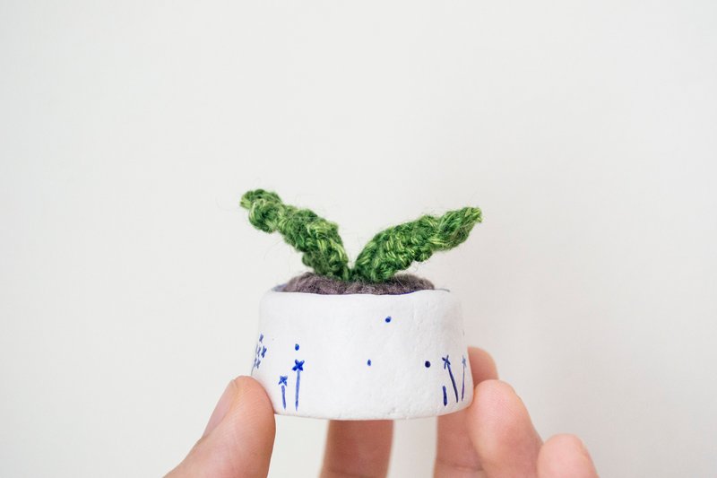 Miniature Knitted Plant - home decor - 植栽/盆栽 - 其他材质 多色
