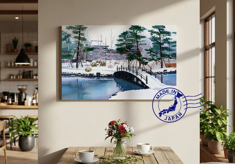 日本制帆布画・金泽城・日本风景・送礼、摆设、装饰 - 墙贴/壁贴 - 棉．麻 