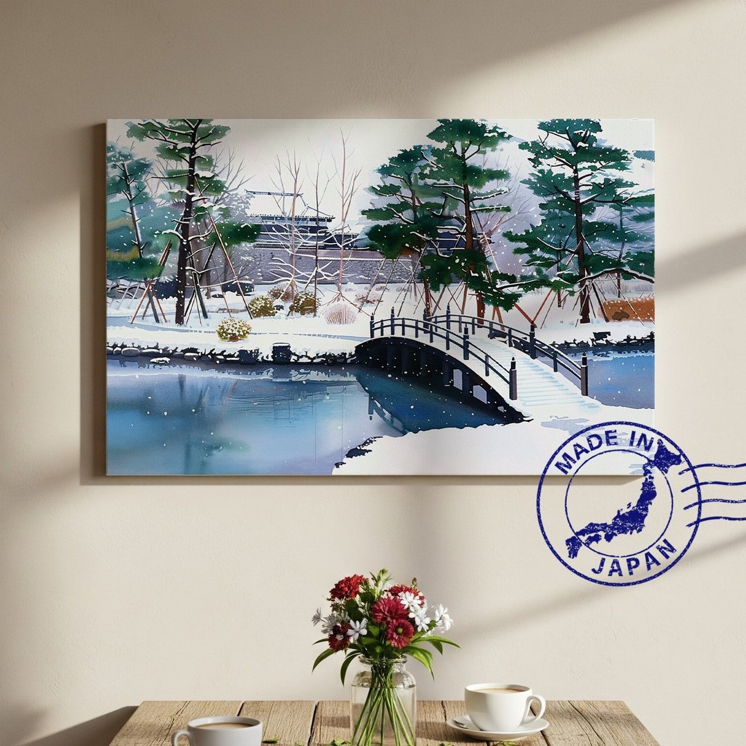 日本制帆布画・金泽城・日本风景・送礼、摆设、装饰 - 墙贴/壁贴 - 棉 
