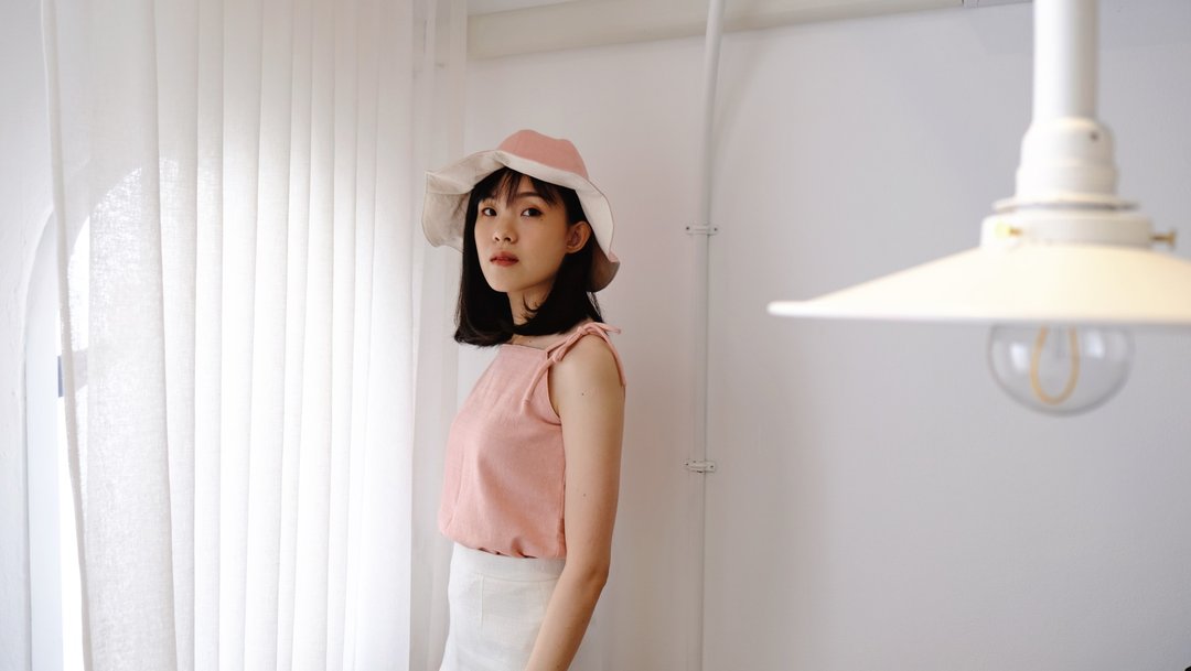 Summer Melody Tulip Hat - Peach Pink - 帽子 - 棉．麻 粉红色