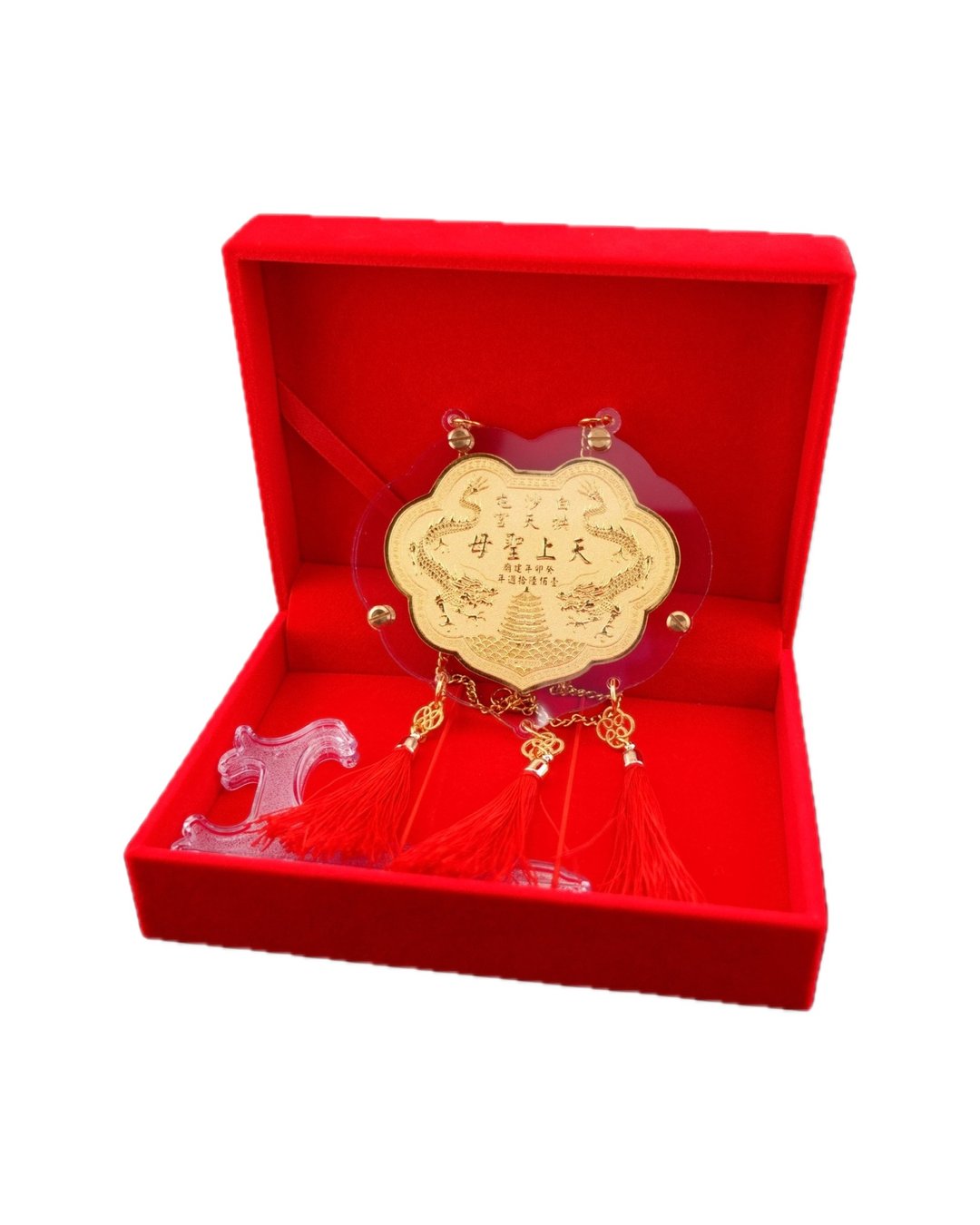 宝丽金珠宝-白沙屯妈祖庙建庙160周年纪念金牌-加赠钛晶手珠 - 手链/手环 - 24k 金 