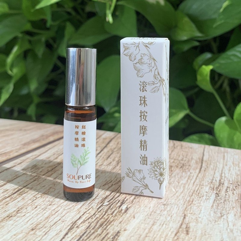 溯璞家品  双11优惠组 台湾红桧 天然滚珠按摩精油 5mlX3 - 沐浴用品 - 精油 咖啡色