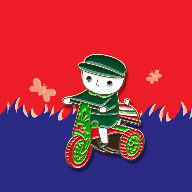 三轮车胸针 - 胸针 - 其他金属 绿色