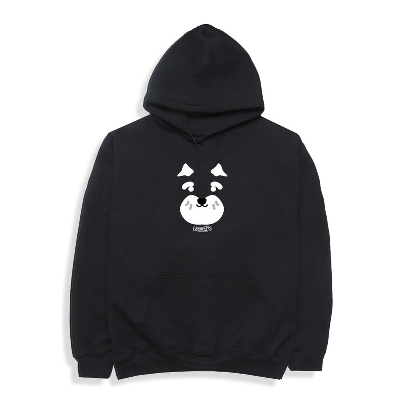 Schnauzer Hoody 小饭团 雪纳瑞帽T 圆腮帮子 FACE 内磨毛暖暖帽T - 中性连帽卫衣/T 恤 - 棉 白色
