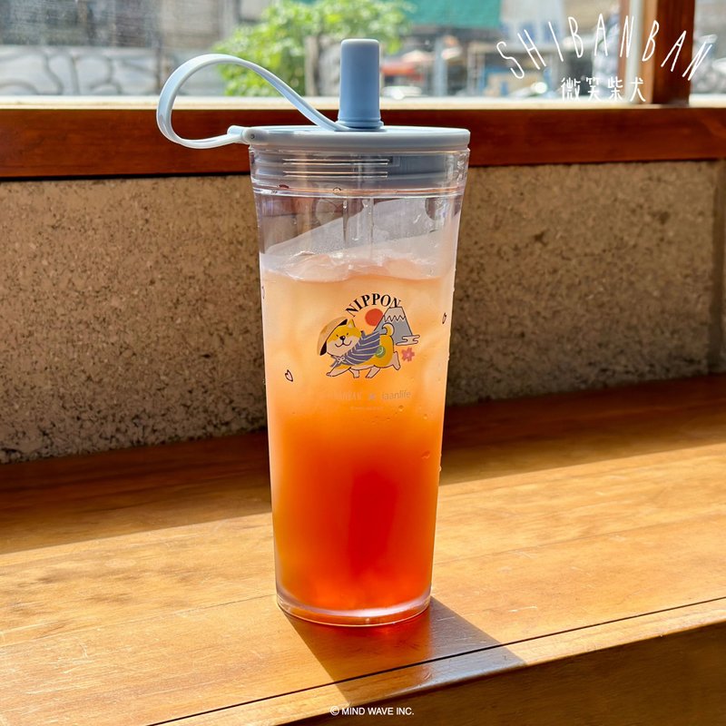 微笑柴犬联名款 Eacy Cup 就想去日本 800ml 吸管杯 环保杯 - 水瓶/水壶 - 塑料 蓝色