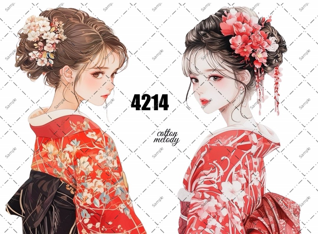 original sticker no.4214 人物贴纸 原创贴纸 原创人物贴纸 装饰贴纸 cotton melody - 贴纸 - 纸 