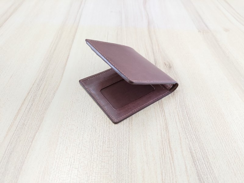 短夹 经典短夹 真皮全手缝 (深咖啡色) - 皮夹/钱包 - 真皮 