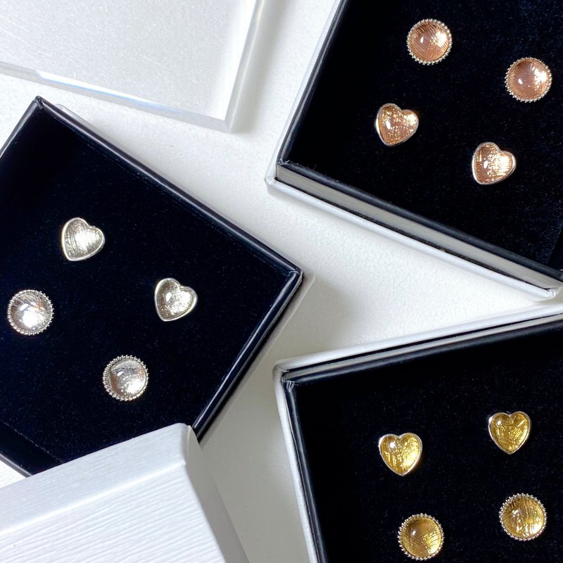 天铁耳环 | 一对 - 耳环/耳夹 - 水晶 多色