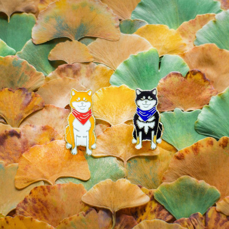 daparo  珐琅胸针- 日本柴犬 Shiba Inu - 胸针 - 其他金属 多色