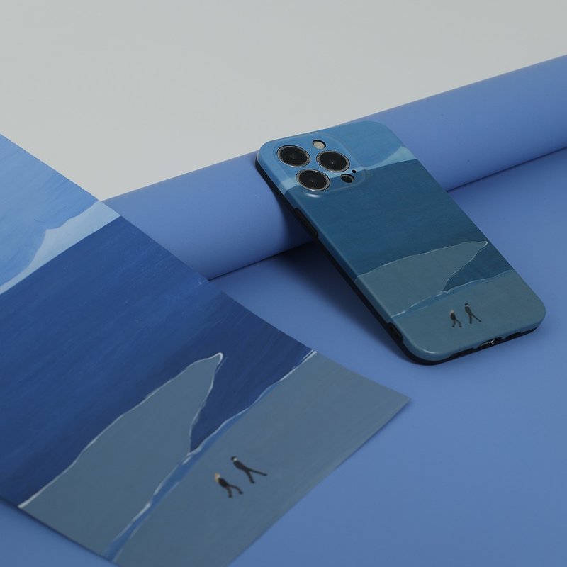 原创 插画蓝色收集员iPhone全包手机壳 - 手机壳/手机套 - 硅胶 蓝色