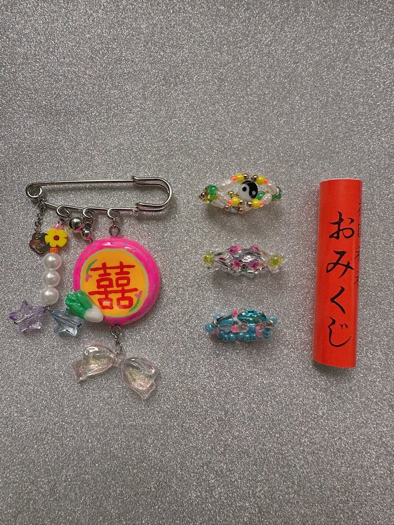 送礼之选 钻石 戒指 串珠 创意 糖果宝石 手作 - 手链/手环 - 其他金属 多色