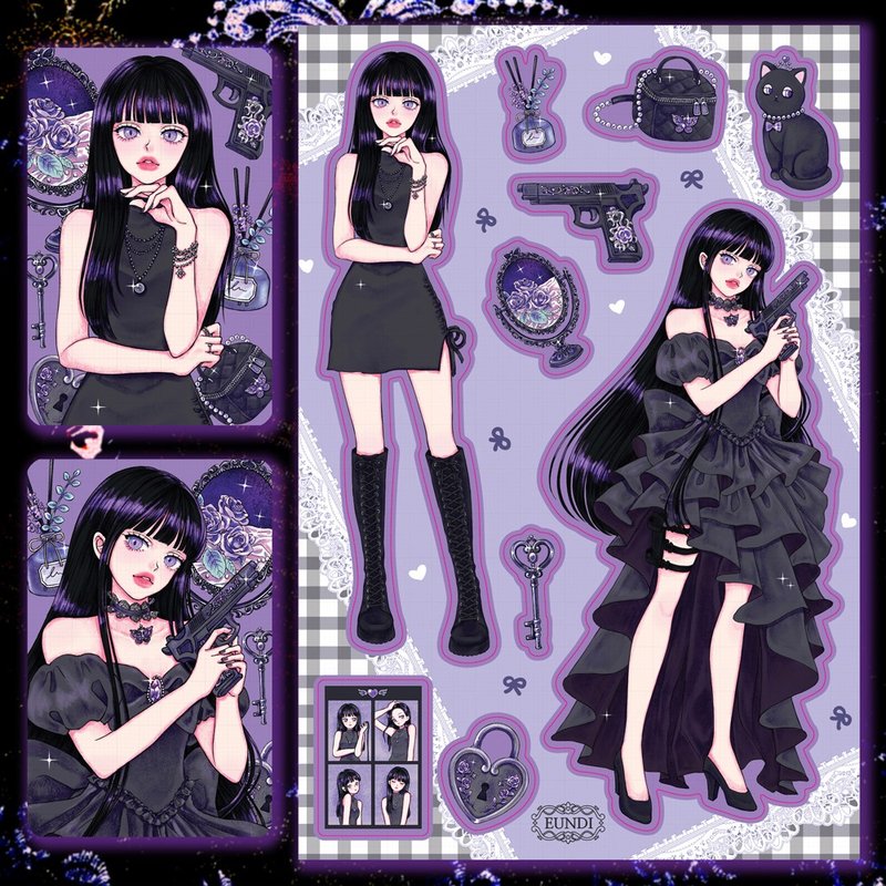 朵拉-防水贴纸+照片卡套装 - 贴纸 - 纸 