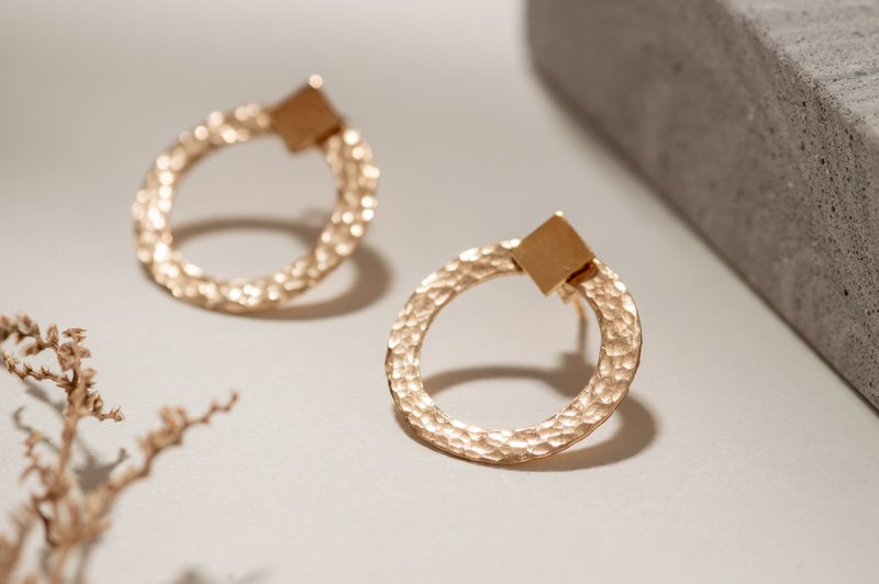 Zoaje MAURITANIA 耳环 14k注金 简约 - 耳环/耳夹 - 贵金属 金色