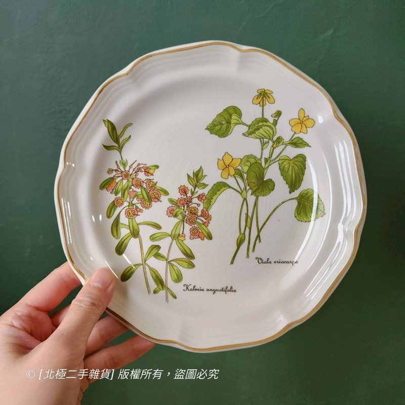 双入组韩国制 Sangostone 复古炻器花盘 点心盘 - 盘子/餐盘/盘架 - 瓷 咖啡色