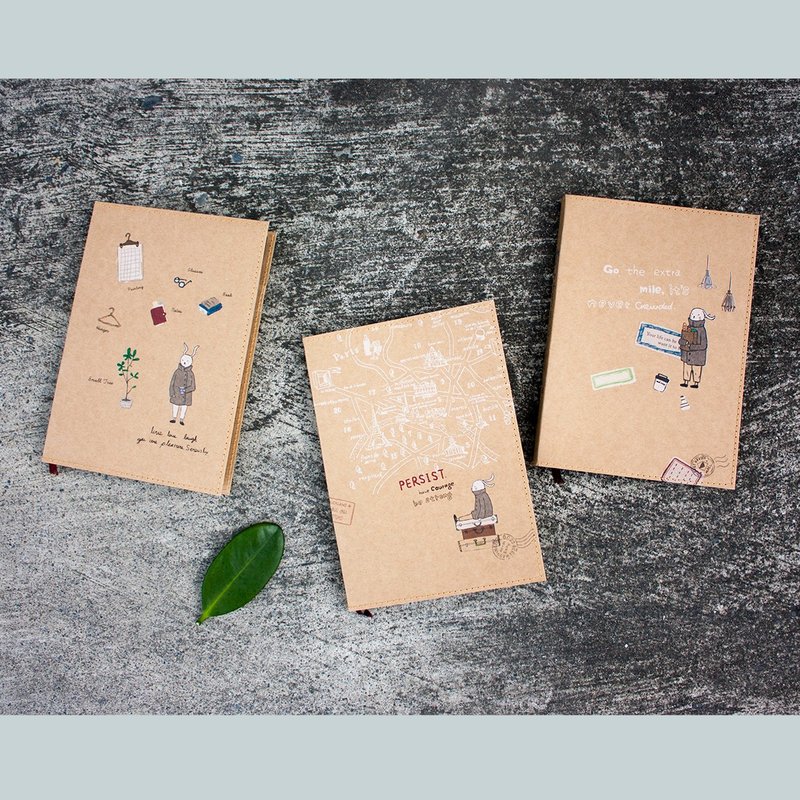 旅人 32K牛皮個性手札 - 笔记本/手帐 - 纸 卡其色