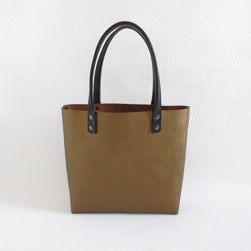 全新设计，牛皮，三角形衬料，老式方形托特包，缩水，0573 - 手提包/手提袋 - 真皮 金色