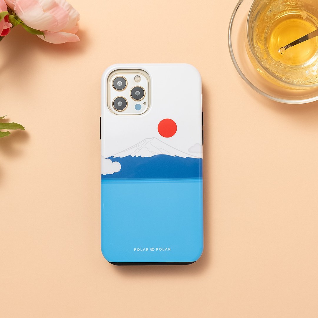 【富士山手机壳】夏の富士山 iPhone 17/16/15 MagSafe 磁吸手机 - 手机壳/手机套 - 塑料 蓝色