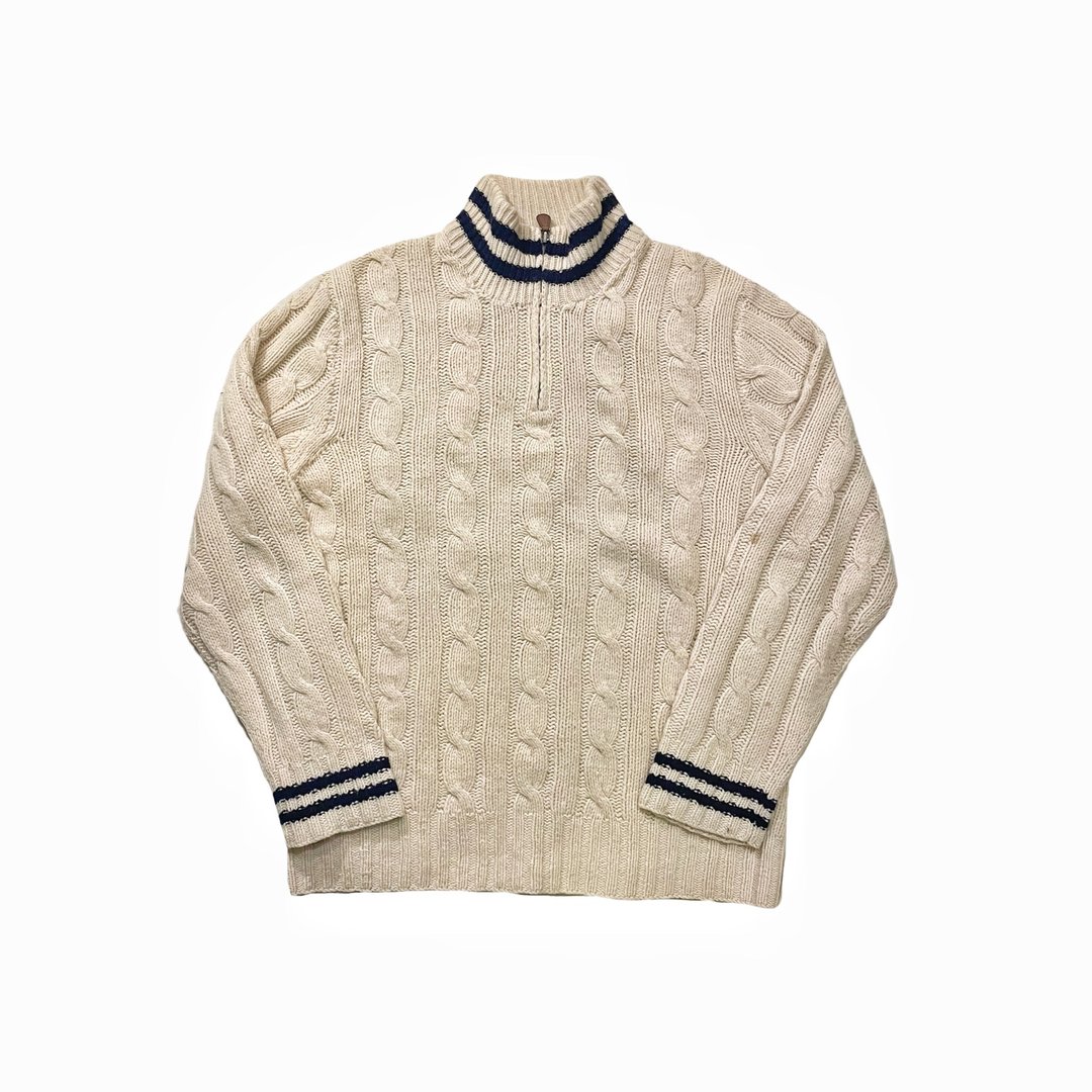 Vintage J.CREW Half Zipper Sweater 品牌高领半拉链毛衣 - 男装针织衫/毛衣 - 羊毛 多色