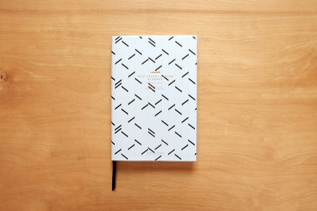 A5 Self-Layout Design 手帐本：HERRINGBONE 图样 - 笔记本/手帐 - 纸 白色