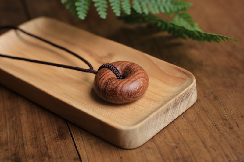 壹染指原创 | 原木平安扣吊坠 | 红酸枝 - 项链 - 木头 