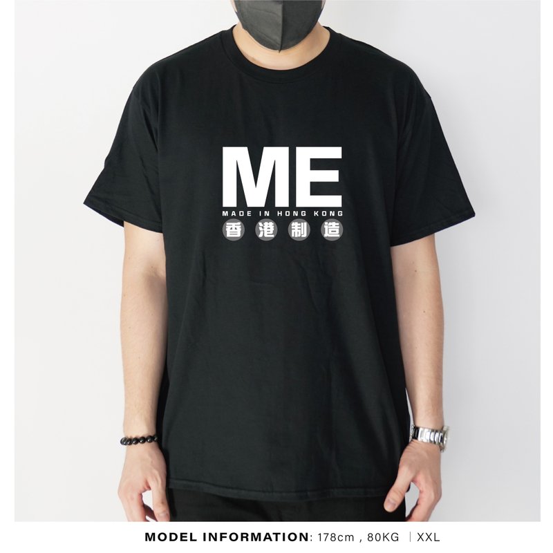 香港制造 -自家设计印刷T-Shirt - 男装上衣/T 恤 - 棉．麻 黑色