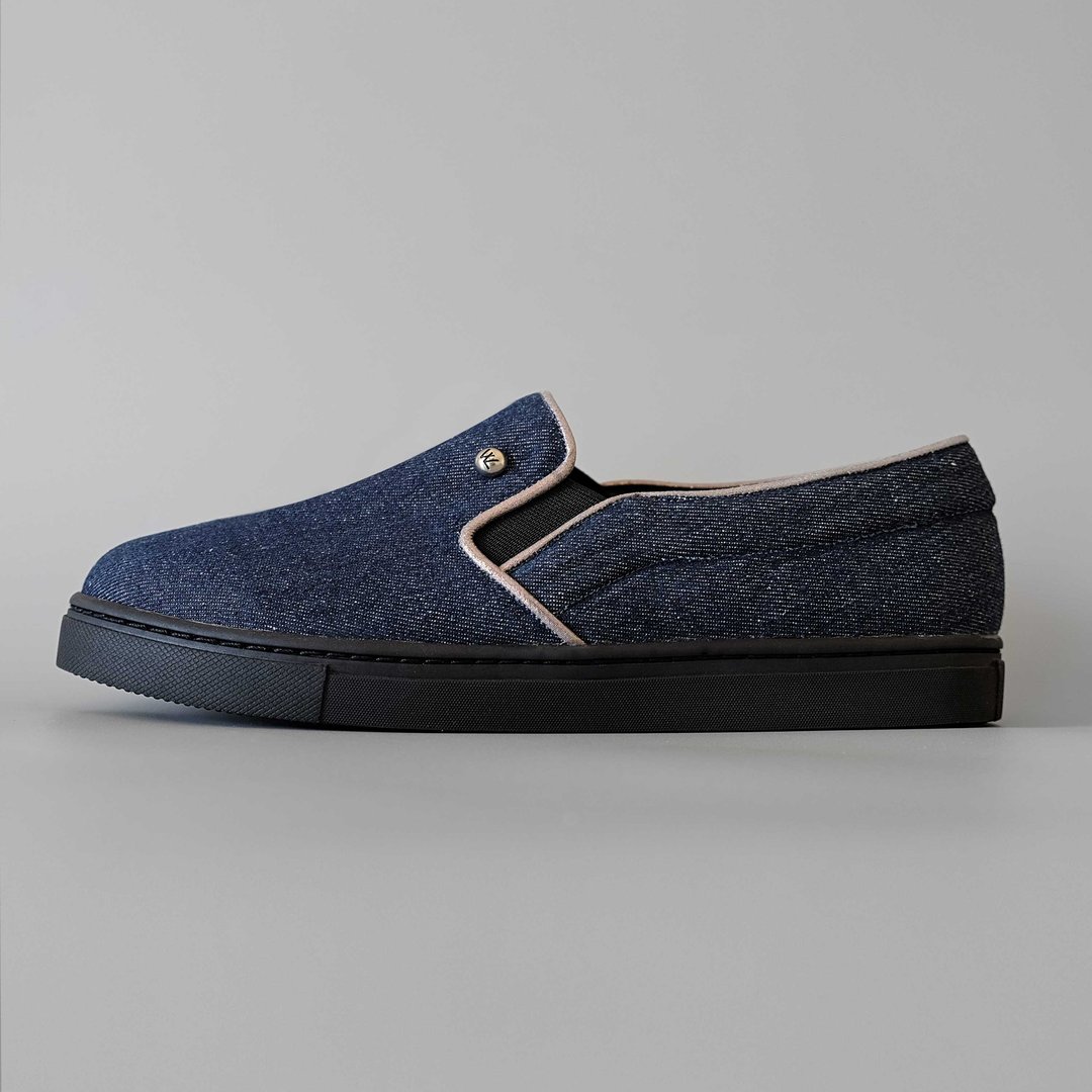 Denim SNKR. 丹宁 (深蓝) | WL - 女款休闲鞋 - 棉 蓝色