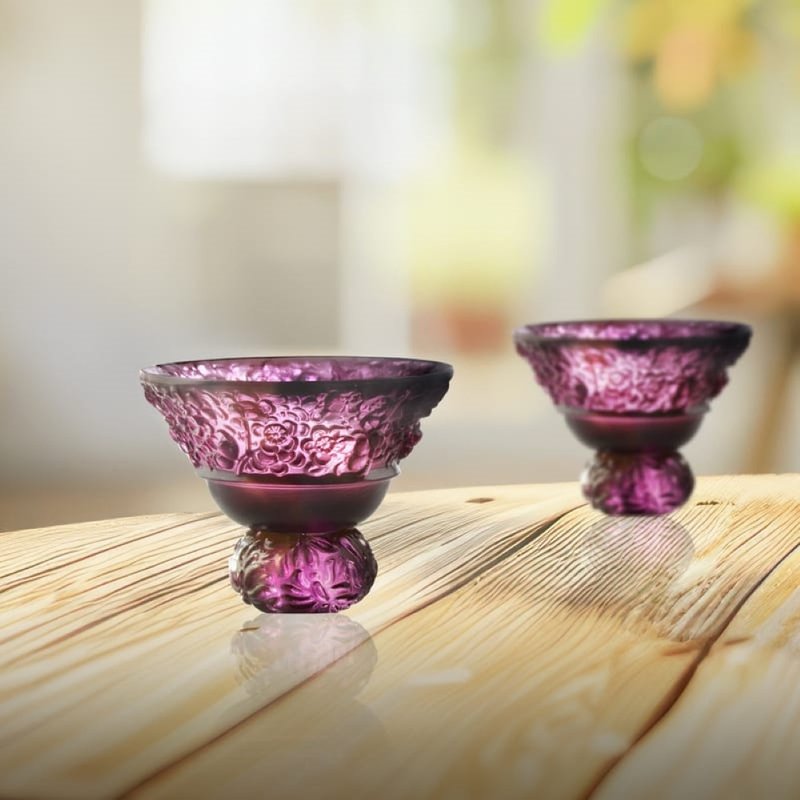 琉璃工房 LIVING 四季君子饮 梅君子(对杯) - 酒杯/酒器 - 玻璃 紫色