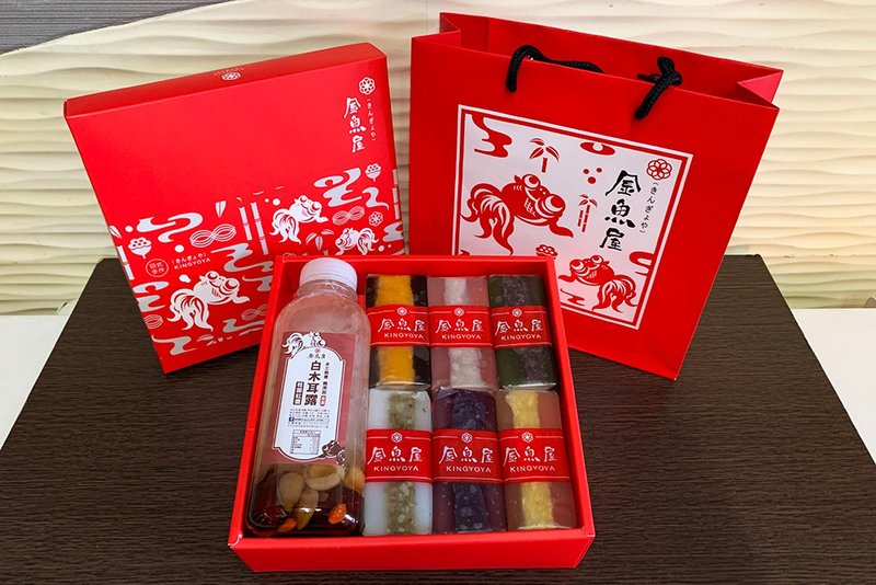 桂圆白木耳露 x 水晶糕礼盒 - 蛋糕/甜点 - 新鲜食材 红色