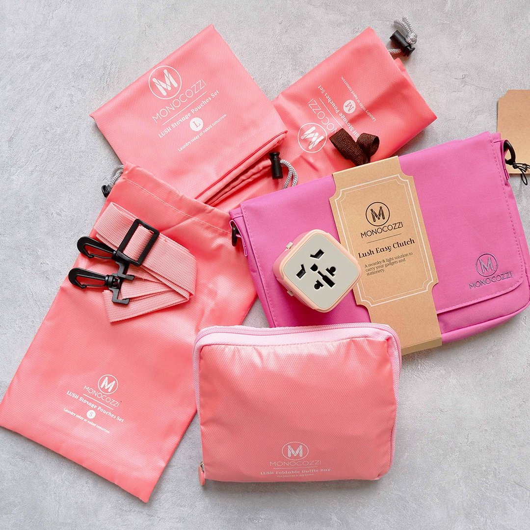 【周年庆Goody Bag】- 旅行配件 + 旅行转换器 + 收纳袋(固定组) - 化妆包/杂物包 - 其他材质 多色