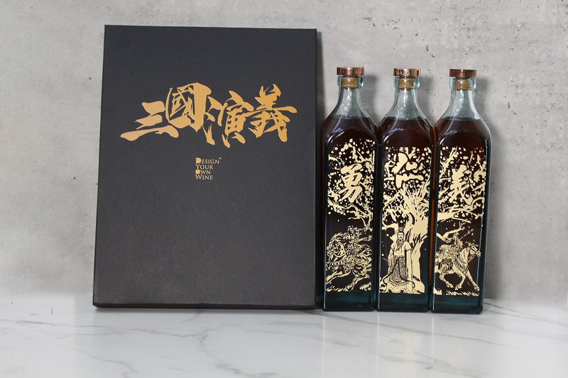 男友 生日礼物| Johnnie Walker Black Label 三国演义雕刻套 - 酒类 - 玻璃 