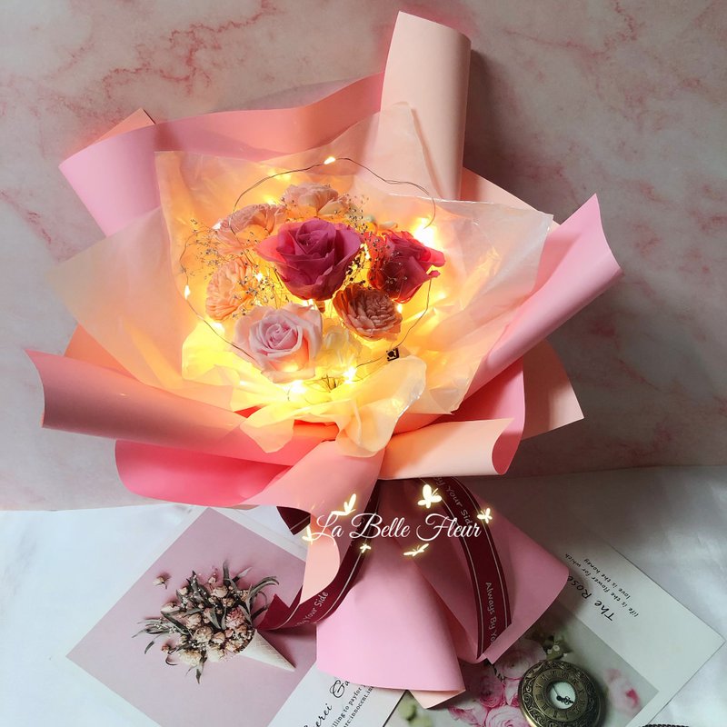 24hr出货永生花束/干燥花束/情人节花束/生日礼物/毕业花束 - 干燥花/捧花 - 植物．花 