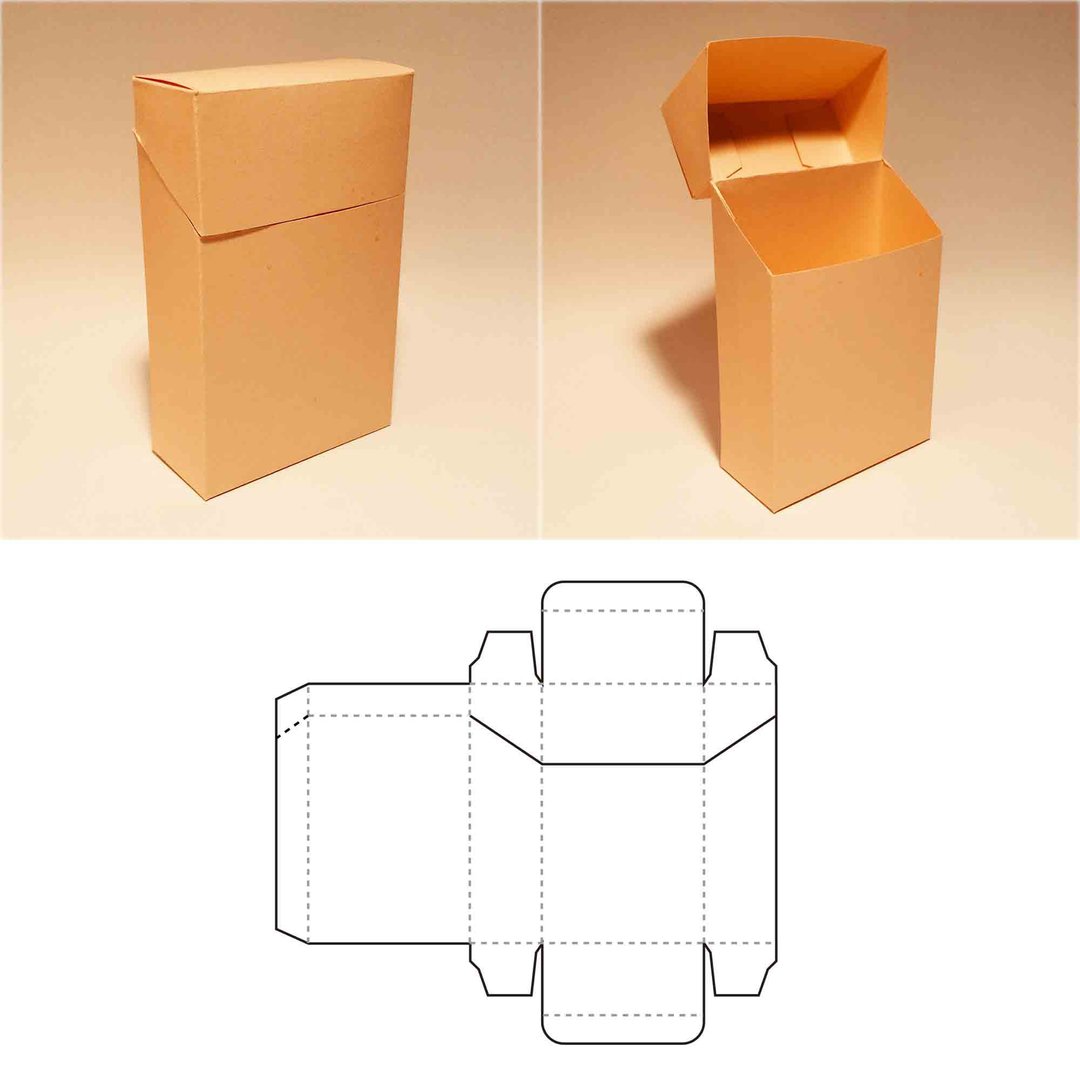 Cigarette box template, cigarette pack, cigarette packet, cigarette holder, PDF - 图文模板设计 - 其他材质 