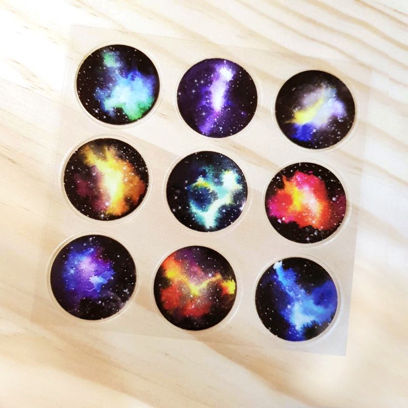 银河星球透明贴纸 - 贴纸 - 纸 蓝色