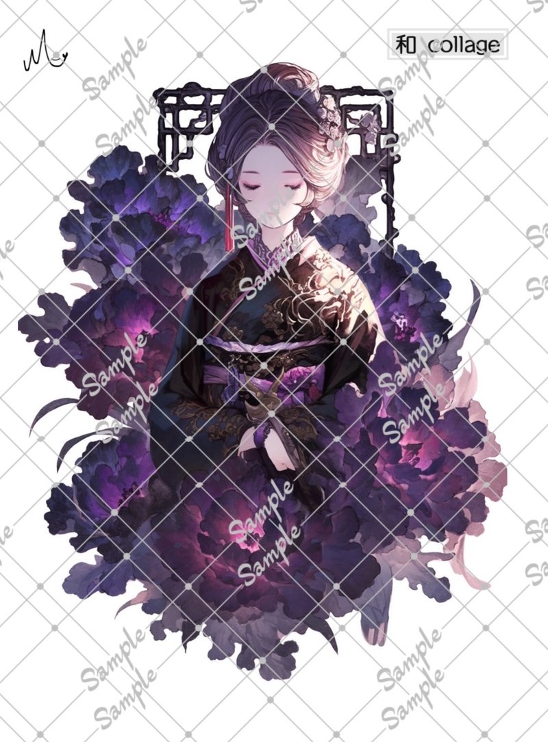 原创人物贴纸 和风系列 期间限定至1月10日 - 贴纸 - 纸 