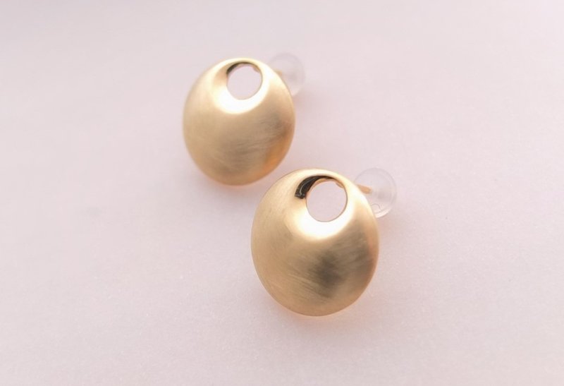 nutto earrings silver925 K18plating - 耳环/耳夹 - 其他金属 金色